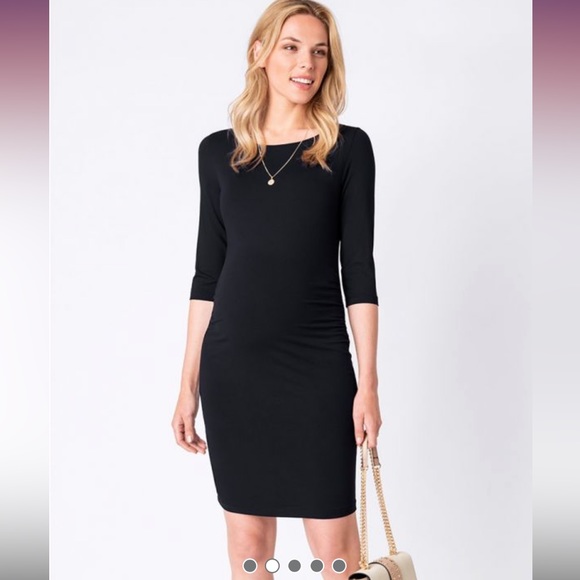 Seraphine Maternity Dress in Black - Picture 3 of 9